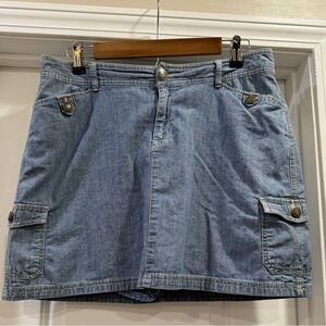 Croft & Barrow Denim Blue Jean Skort Size 10 P
